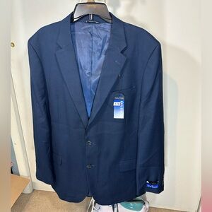 NEW Nautica Men's Navy Suit Jacket Only 48L 48 long. bi-stretch NWT